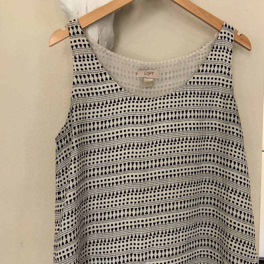 White and Black Loft Tank